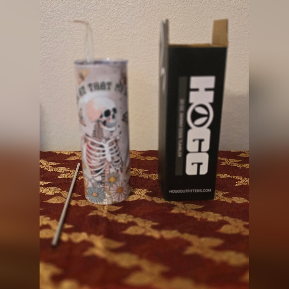 Hogg 20oz skinny edge tumbler butterfly print